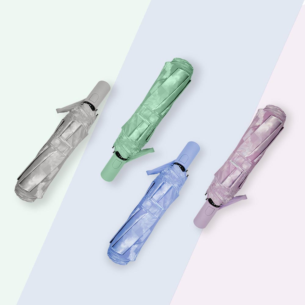 三折格子晴雨傘